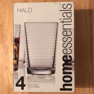Home Essentials-Halo set of 4 juice glasses 7oz